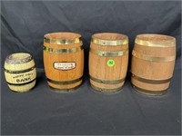 LOT OF 4 BARREL BANKS