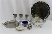 Metal Trays, Goblets, Serve ware