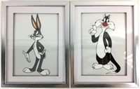 (2) Warner Bros. Sericel Bugs Bunny & Sylvester