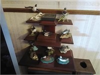 Franklin Mint Waterfowl Collection & Shelf
