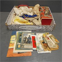 Early Postcards, Booklets - Pencil Box & Doilies