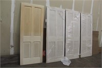 (4) Popular 4-Panel Slab Doors, Approx 30"x83",