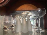 Frosted Art Stemware and Wine Glasses