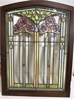 Vintage Stained Glass Door from early cabinet