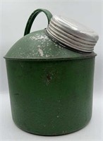 GREEN WATER JUG HOT/COLD METAL UNMRKD