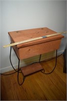Metal & Wood Fold Top End Table