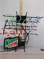 Mountain Dew Neon Sign - works as shown