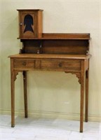 Charming Continental Art Nouveau Oak Ladies' Desk.