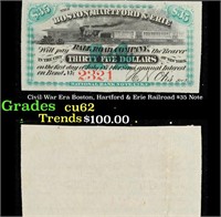 Civil War Era Boston, Hartford & Erie Railroad $35