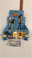 Vintage Toy story store display with toys