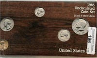 1985 UNC Mint Set Quarter Missing in the P set