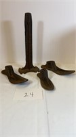 Antique Cast Iron Cobbler Shoe Molds Lasts
