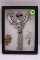 NATIVE AMERICAN ARTIFACTS - EAGLE/ BIRD NECKLACE &