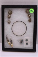 NATIVE AMERICAN ARTIFACTS - BRACELET, EARRINGS