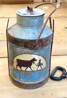 Blue Bell Milk Can 20"h