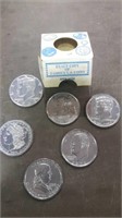 BOX OF 6 OVER-SIZED REPLICA US COINS 3"