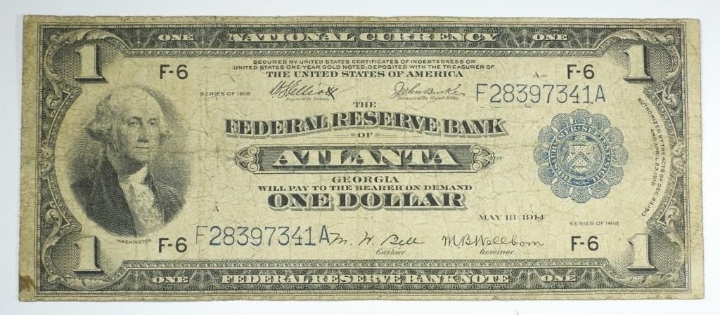 1918 $1 NATIONAL CURRENCY FRBN