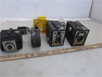 5 Old Cameras & Extras- Vagabond 120, Keystone
