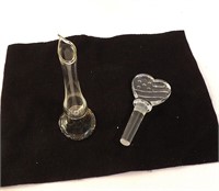Glass Stopper and Bud Vase