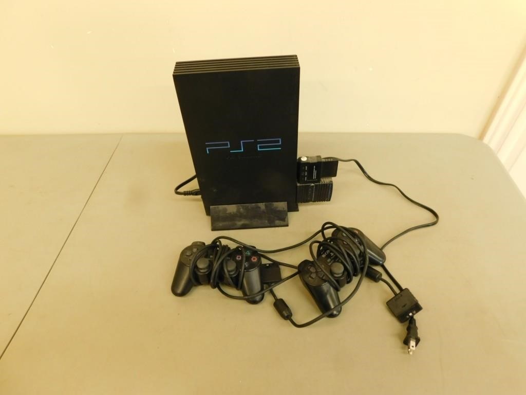 PS2 game console with controllers