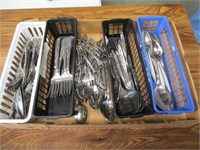 Flat of Misc Stainless Flatware