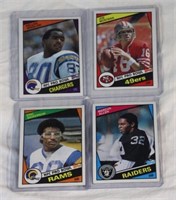 (4) 1984 TOPPS FOOTBALL CARDS