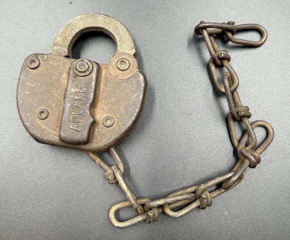 Antique Adlake B&O RR Lock