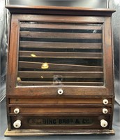 Antique Belding Bros Victorian Spool Cabinet