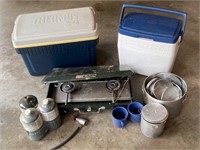 Coolers, Camping Stove etc