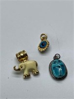 SCARAB PENDANT, EYE PENDANT AND ELEPHANT PENDANT