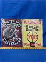 Reproduction Metal Signs-2pc 12x17