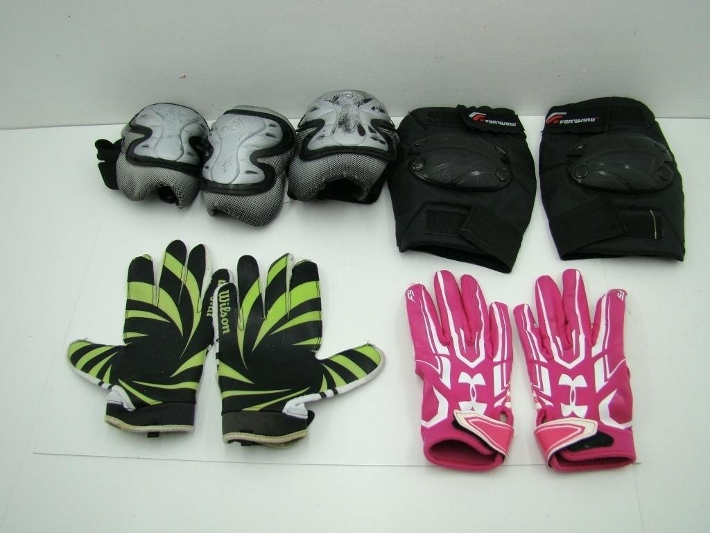 Football Gloves and Knee/Elbow Pads