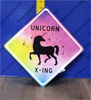 Unicorn Crossing Sign