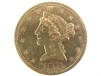 1878 $5 Gold Half Eagle