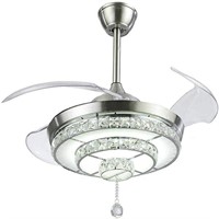 42" Luxury Crystal Ceiling Fan Light