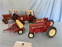 Four Toy Tractors