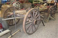 Antique Wooden Wheeled Running Gear Wagon