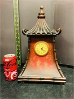 Asian Decorated Quartz Pagoda Clock