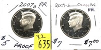 x2- Proof Kennedy half dollars -x2 half dollars