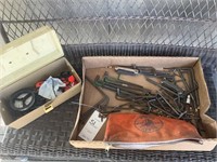 Tackle box and Allen wrenches