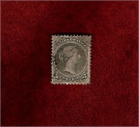CANADA 1875 USED QV 5 CENT LARGE QUEEN # 26