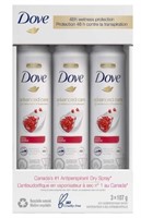 3-Pk Dove Deodorant + Antiperspirant Dry Spray,
