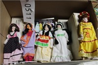 Set of 5 Bisque Dolls