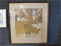 FRAMED PRINT - GENTLEMAN IN CHAIR