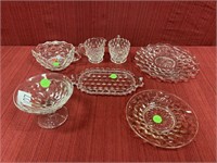 7 PCs. Fostoria Glassware: Sherbet,  Salad Plate,