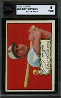 1952 TOPPS BASEBALL #64 ROY SIEVERS - BLACK BACK