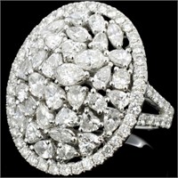 3.39ct Natural Diamond Ring in 18K White Gold