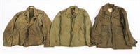 WWII US ARMY M41 & M43 FIELD JACKETS LOT OF 3