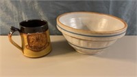 Stoneware Bowl w/Stoneware Mug