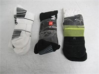 Lot Of (3) Various Men's Medium Pairs Of Socks,